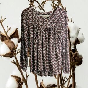 Ann Taylor Loft small long sleeve rayon casual woman's blouse.